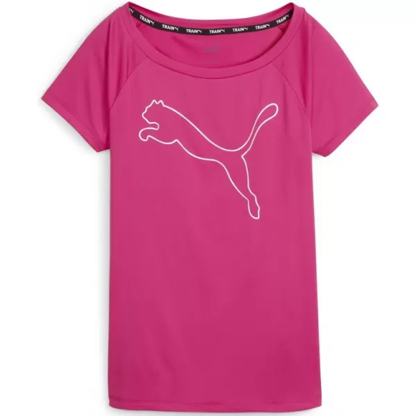  Damen-T-Shirt PUMA TRAIN FAV JERSEY CAT TEE 522420-48 ROSA 