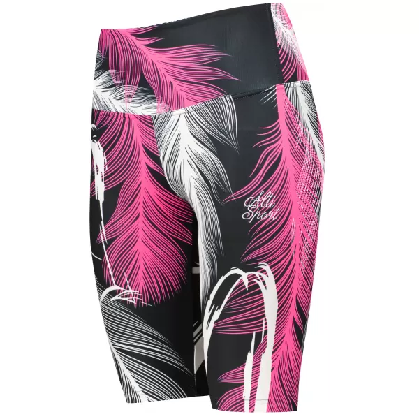  Damen-Leggings oberhalb des Knies Premium ALTISPORT VOJ/ALW001LEG02 SCHWARZ/ROSA 