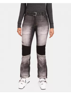 Softshell-Skihose für Damen KILPI JEANSO-W UL0409KI SCHWARZ