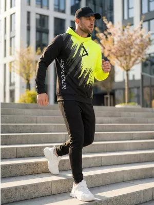 Hochwertiges Funktions-Sweatshirt für Herren ALTISPORT VOJ/ALM006MI01 SCHWARZ UND GELB