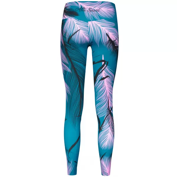  Lange Premium-Leggings für Damen ALTISPORT VOJ/ALW001LEG01 PETROL/HELLROSA 