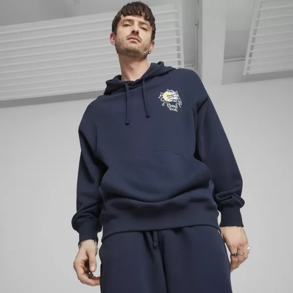  Herren-Sweatshirt PUMA DOWNTOWN GRAPHIC HOODIE 624361-14 BLAU 
