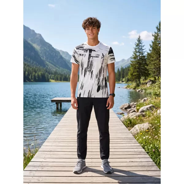  Hochwertiges Funktions-T-Shirt für Herren ALTISPORT VOJ/ALM010TR01 SCHWARZ UND WEIß 