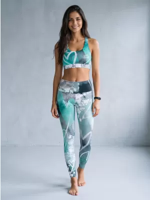 Lange Premium-Leggings für Damen ALTISPORT VOJ/ALW017LEG01 TÜRKIS