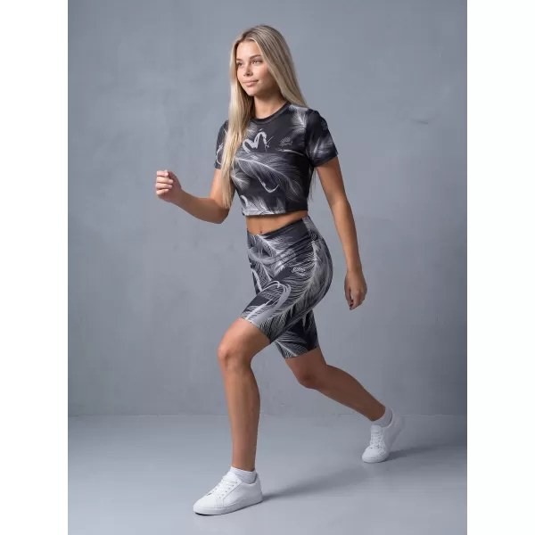  Damen-Leggings oberhalb des Knies Premium ALTISPORT VOJ/ALW001LEG02 SCHWARZGRAU 