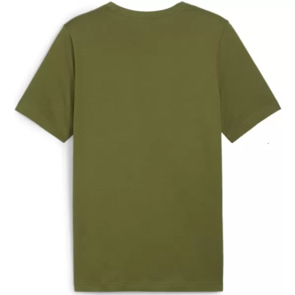  Herren-T-Shirt PUMA ESS+ 2 COL LOGO TEE 586759-35 GRÜN 
