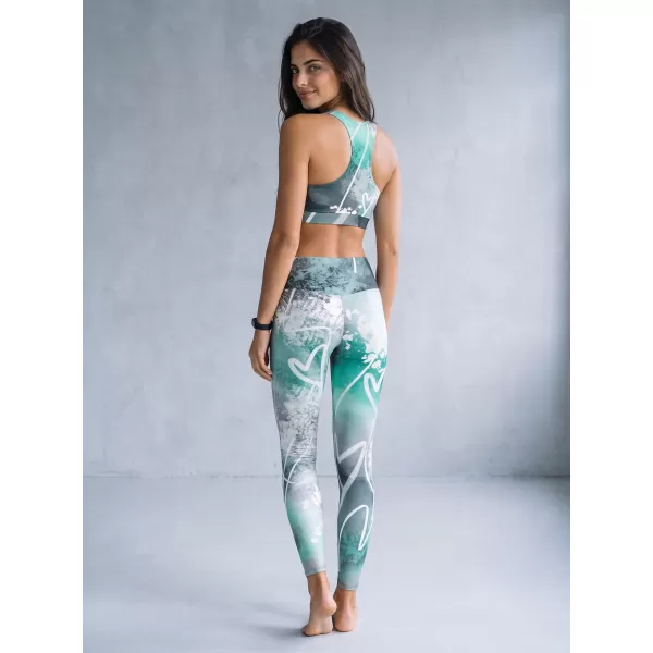  Lange Premium-Leggings für Damen ALTISPORT VOJ/ALW017LEG01 TÜRKIS 