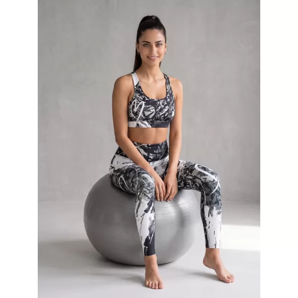  Lange Premium-Leggings für Damen ALTISPORT VOJ/ALW018LEG01 SCHWARZ UND WEIß 