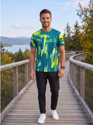 Hochwertiges Funktions-T-Shirt für Herren ALTISPORT VOJ/ALM010TR01 KEROSIN/GELB