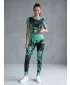 Lange Premium-Leggings für Damen ALTISPORT VOJ/ALW012LEG01 SCHWARZ/TÜRKIS