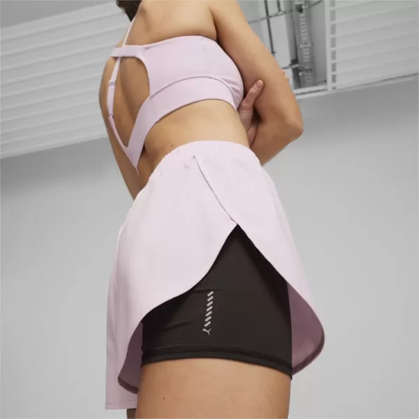  Damen-Shorts PUMA RUN FAV WOVEN 2IN1 SHORT W 523181-60 SCHWARZ 