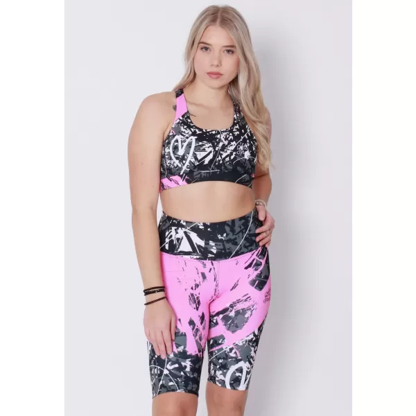  Premium-Sport-BH für Damen ALTISPORT VOJ/ALW018POD01 SCHWARZ ROSA 