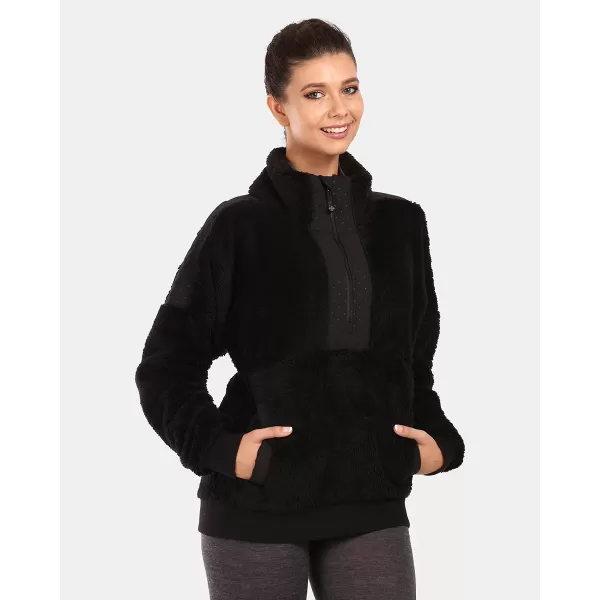  Warmes Damen-Sweatshirt KILPI LIVAE-W UL0214KI SCHWARZ 