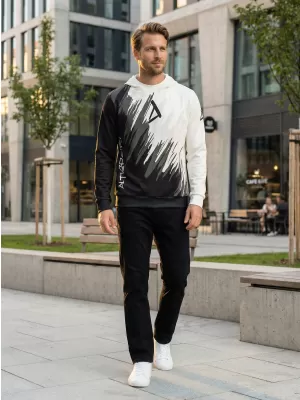 Hochwertiges Funktions-Sweatshirt für Herren ALTISPORT VOJ/ALM006MI01 SCHWARZ UND WEIß