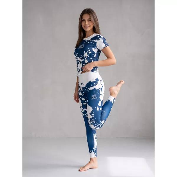  Lange Premium-Leggings für Damen ALTISPORT VOJ/ALW012LEG01 WEIß BLAU 