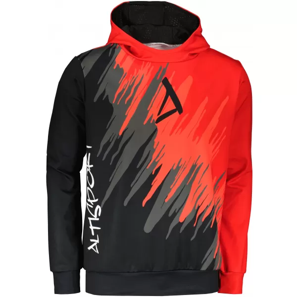  Hochwertiges Funktions-Sweatshirt für Herren ALTISPORT VOJ/ALM006MI01 SCHWARZ UND ROT 