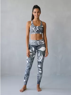 Lange Premium-Leggings für Damen ALTISPORT VOJ/ALW020LEG01 SCHWARZ UND WEIß