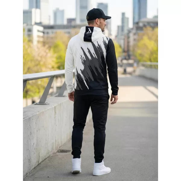  Hochwertiges Funktions-Sweatshirt für Herren ALTISPORT VOJ/ALM006MI01 SCHWARZ UND WEIß 