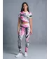 Lange Premium-Leggings für Damen ALTISPORT VOJ/ALW001LEG01 WEIß ROSA