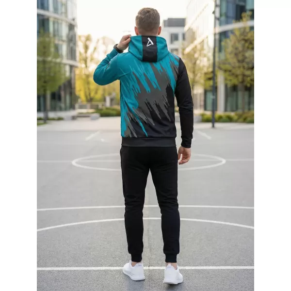  Hochwertiges Funktions-Sweatshirt für Herren ALTISPORT VOJ/ALM006MI01 SCHWARZ/KEROSIN 