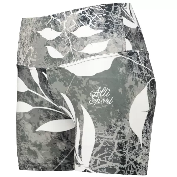  Kurze Premium-Leggings für Damen ALTISPORT VOJ/ALW020LEG03 SCHWARZ UND WEIß 