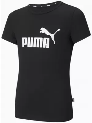Mädchen-T-Shirt PUMA ESS LOGO TEE 587029-01 SCHWARZ