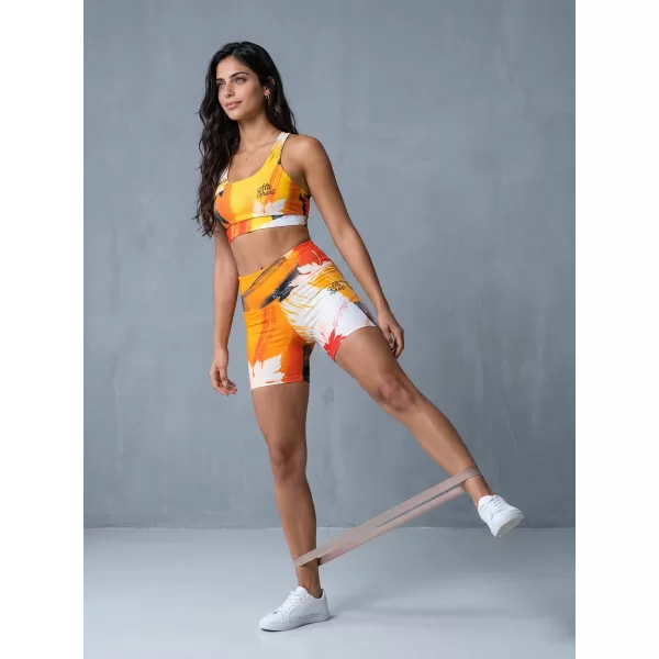  Kurze Premium-Leggings für Damen ALTISPORT VOJ/ALW019LEG03 ORANGE 
