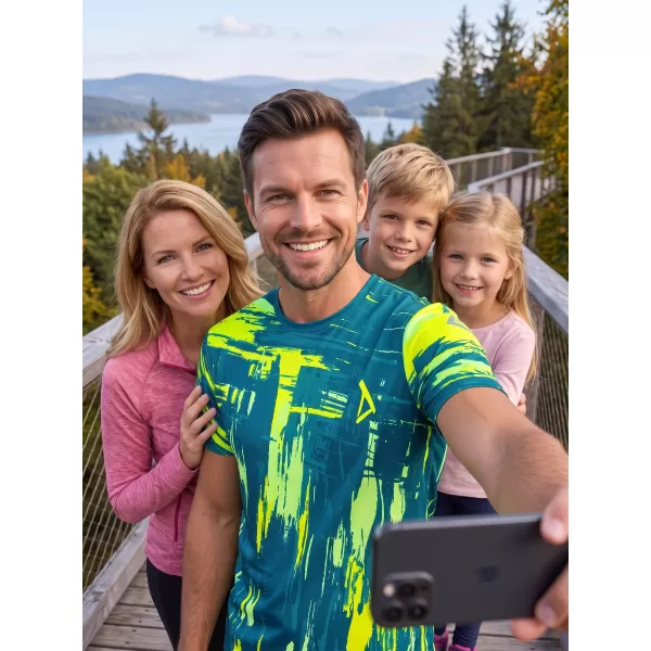  Hochwertiges Funktions-T-Shirt für Herren ALTISPORT VOJ/ALM010TR01 KEROSIN/GELB 