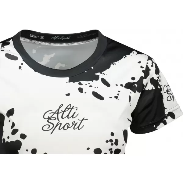  Hochwertiges Funktions-T-Shirt für Damen ALTISPORT VOJ/ALW012TR01 SCHWARZ-WEISS 