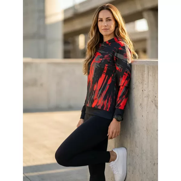  Hochwertiges Funktions-Sweatshirt für Damen ALTISPORT VOJ/ALW010MI01 SCHWARZ UND ROT 