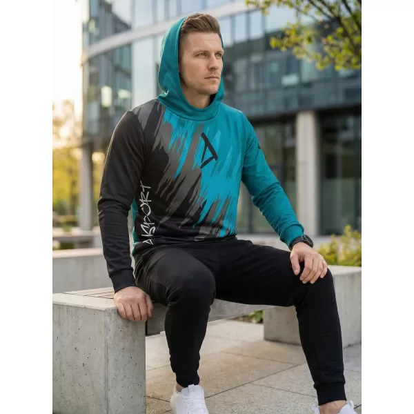  Hochwertiges Funktions-Sweatshirt für Herren ALTISPORT VOJ/ALM006MI01 SCHWARZ/KEROSIN 