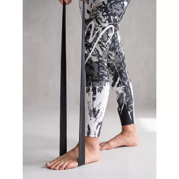  Lange Premium-Leggings für Damen ALTISPORT VOJ/ALW018LEG01 SCHWARZ UND WEIß 