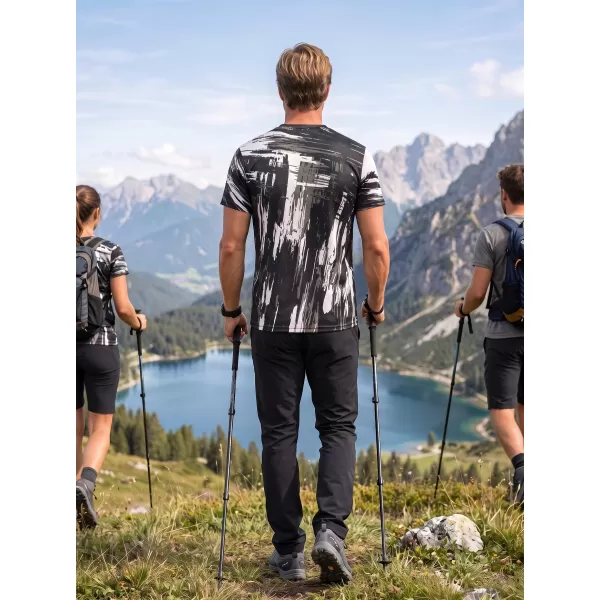  Hochwertiges Funktions-T-Shirt für Herren ALTISPORT VOJ/ALM010TR01 SCHWARZ UND WEIß 