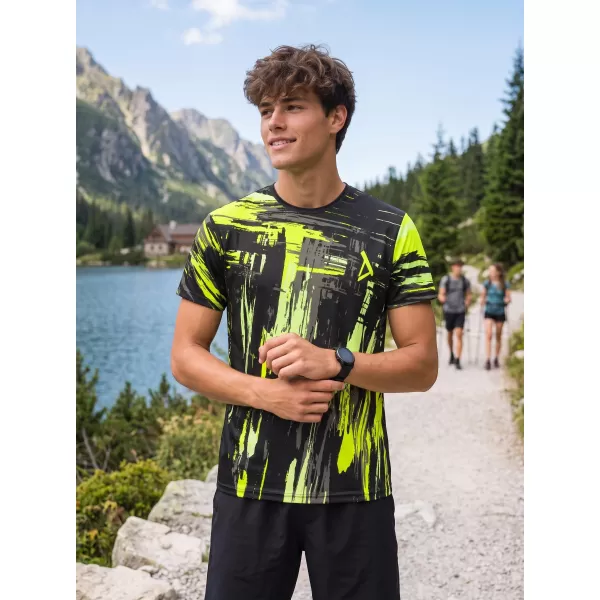  Hochwertiges Funktions-T-Shirt für Herren ALTISPORT VOJ/ALM010TR01 SCHWARZ UND GELB 