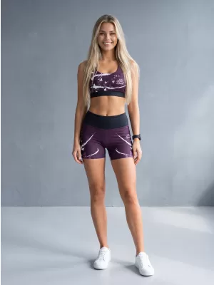 Kurze Premium-Leggings für Damen ALTISPORT VOJ/ALW022LEG03 LILA