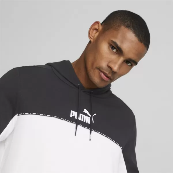  Herren-Sweatshirt PUMA ESS BLOCK X TAPE HOODIE 675173-01 SCHWARZ 