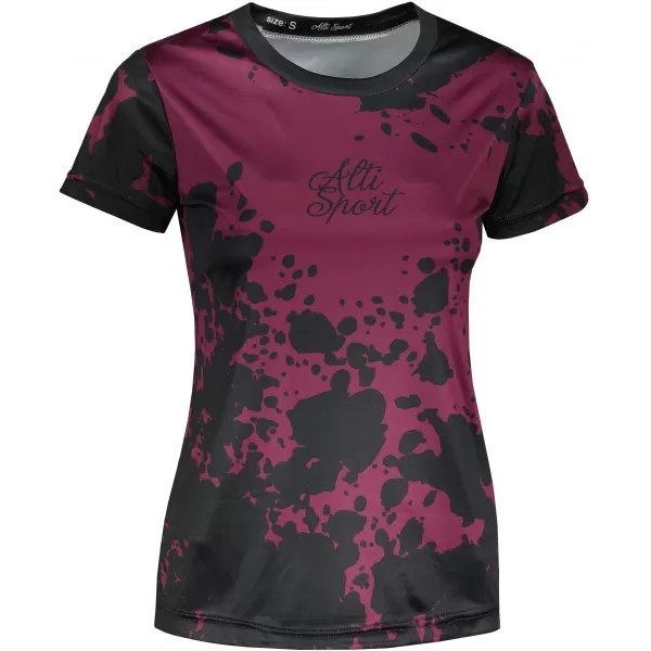  Hochwertiges Funktions-T-Shirt für Damen ALTISPORT VOJ/ALW012TR01 LILA/SCHWARZ 