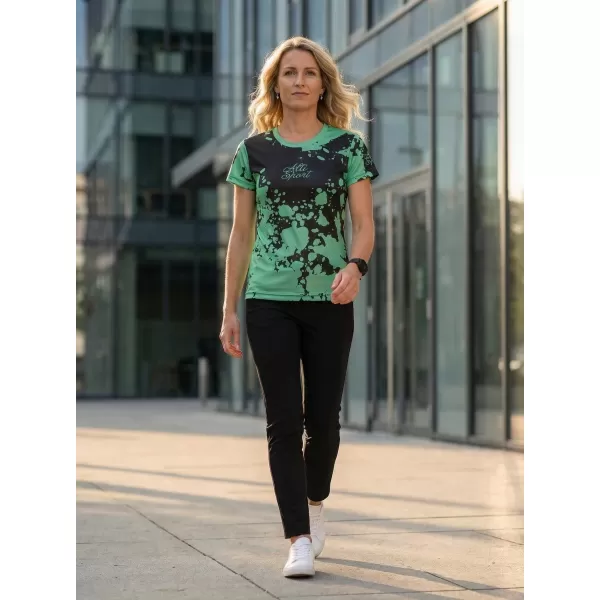  Hochwertiges Funktions-T-Shirt für Damen ALTISPORT VOJ/ALW012TR01 SCHWARZ/TÜRKIS 