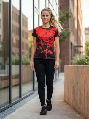 Hochwertiges Funktions-T-Shirt für Damen ALTISPORT VOJ/ALW012TR01 SCHWARZ ROT