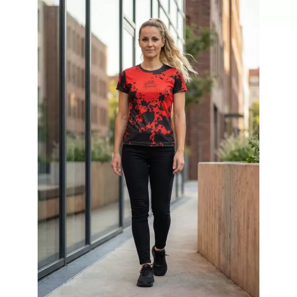  Hochwertiges Funktions-T-Shirt für Damen ALTISPORT VOJ/ALW012TR01 SCHWARZ ROT 