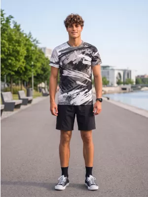 Hochwertiges Funktions-T-Shirt für Herren ALTISPORT VOJ/ALM014TR01 SCHWARZGRAU