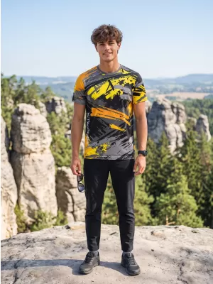 Hochwertiges Funktions-T-Shirt für Herren ALTISPORT VOJ/ALM014TR01 SCHWARZ UND GELB