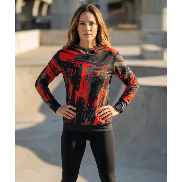  Hochwertiges Funktions-Sweatshirt für Damen ALTISPORT VOJ/ALW010MI01 SCHWARZ UND ROT 