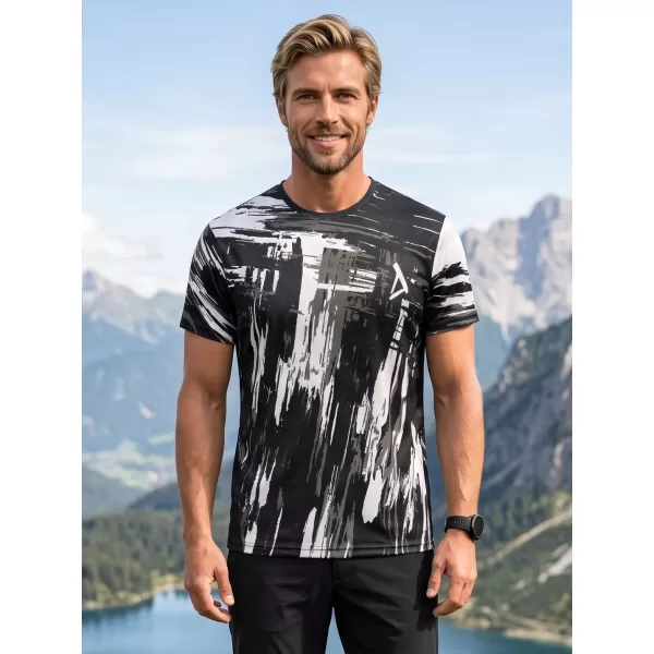  Hochwertiges Funktions-T-Shirt für Herren ALTISPORT VOJ/ALM010TR01 SCHWARZ UND WEIß 