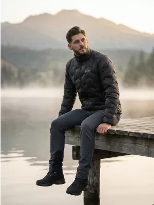Isolierte Herrenjacke KILPI PAPILON-M UM0153KI SCHWARZ