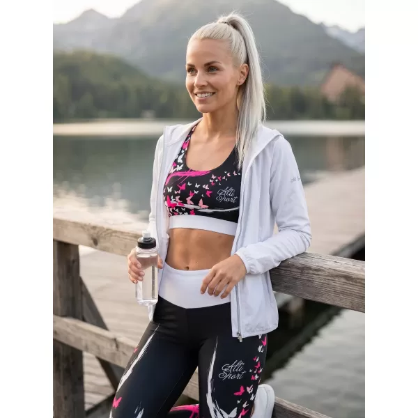  Premium-Sport-BH für Damen ALTISPORT VOJ/ALW022POD01 SCHWARZ ROSA 