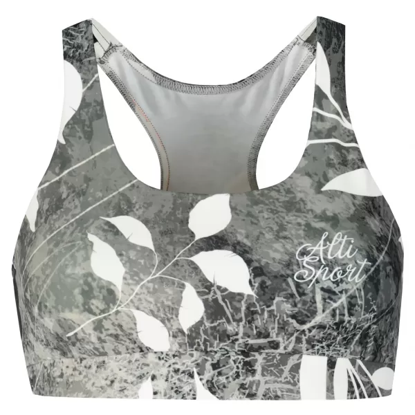  Premium-Sport-BH für Damen ALTISPORT VOJ/ALW020POD01 SCHWARZ UND WEIß 