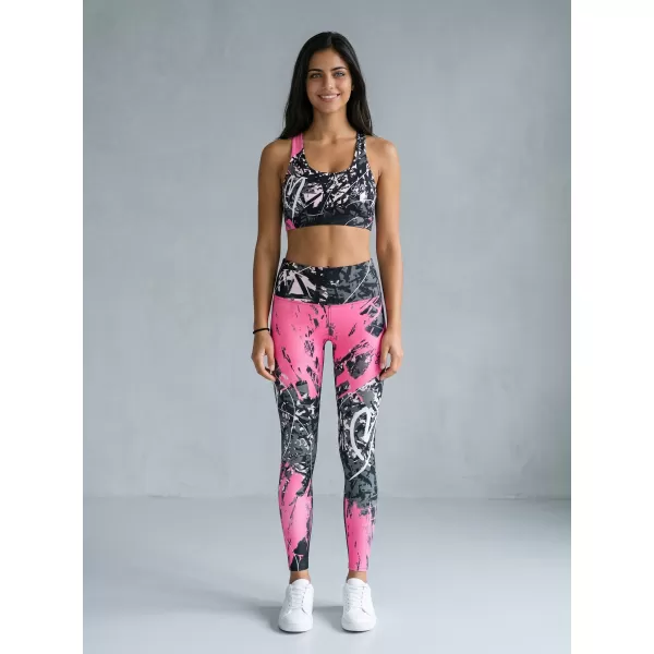  Premium-Sport-BH für Damen ALTISPORT VOJ/ALW018POD01 SCHWARZ ROSA 