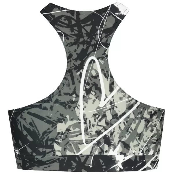  Premium-Sport-BH für Damen ALTISPORT VOJ/ALW018POD01 SCHWARZ UND WEIß 