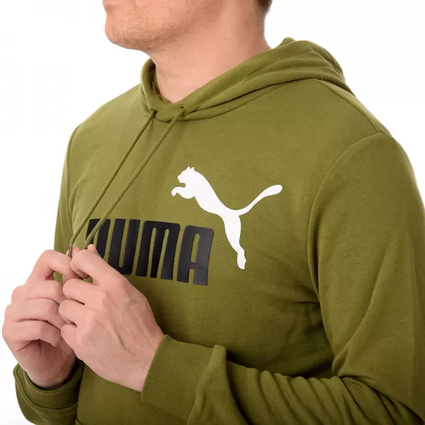  Herren-Sweatshirt PUMA ESS+ 2 COL BIG LOGO HOODIE 586765-35 GRÜN 